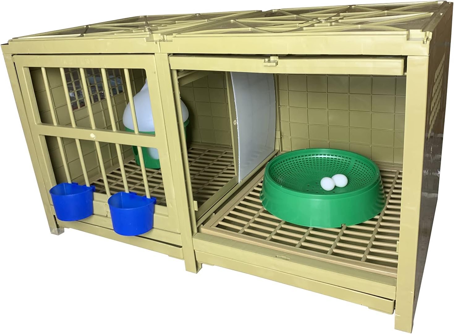 SRRPS PIGEON Pigeon Cage Plastic Pigeon Pairing Cage Bird Cage Pigeon Nest Box Carrier Combination Package Nest Solid Nest Rest and Pairing 32in, 32x18x18 Inch (Pack of 1)