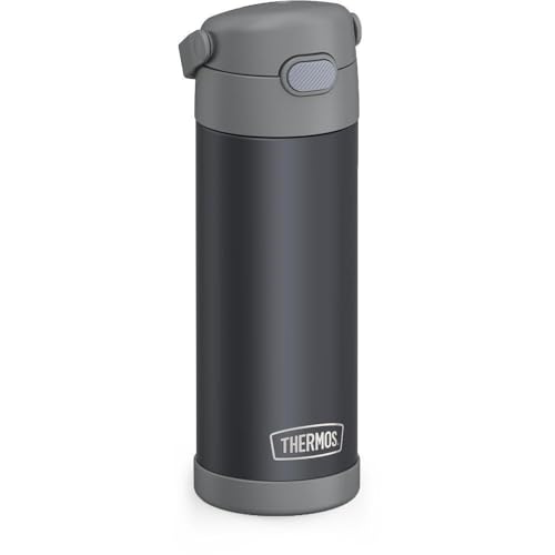 THERMOS FUNTAINER 16 Ounce Stainless Steel Vacuum Insulated Bottle with Wide Spout Lid, Apricot