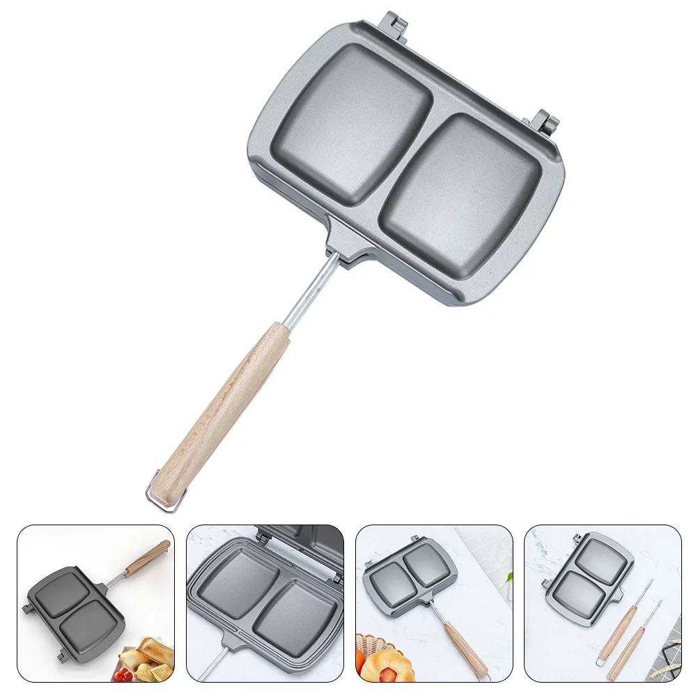 Homemaxs Breakfast Sandwich Maker Non-stick Sandwich Frying Pan Double Sided Frying Pan