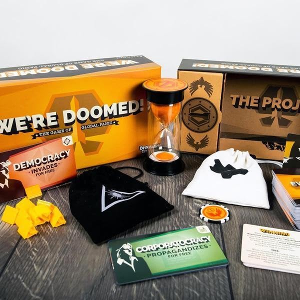 We're Doomed! - Apocalypse Survival Board Game - Cooperative Strategy for 4-10 Players - 15-Minute Race to Escape - Ideal for Competitive Game Nights & Group Gatherings