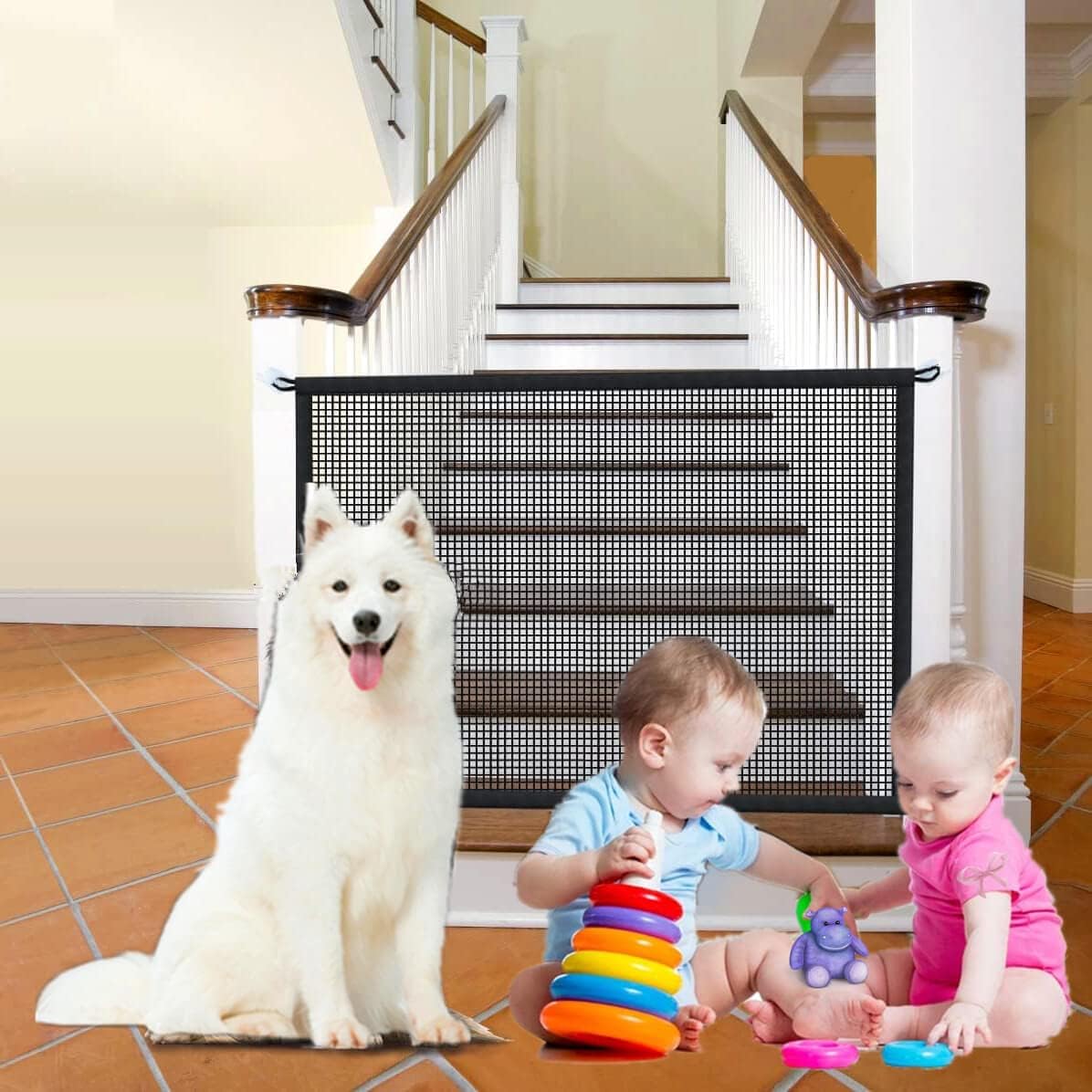 Pet Gate Dog Gate for The House, 43.3