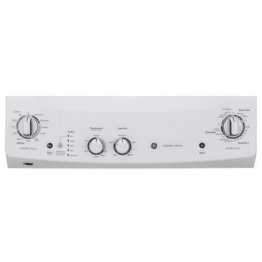 GE GUD27ESSMWW 27 Spacemaker Series Washer and Electric Dryer with Multi wash Cycles Rinse Temperature Auto Loading Sensing Rotary Electronic Controls and Spin Speed Combination in White