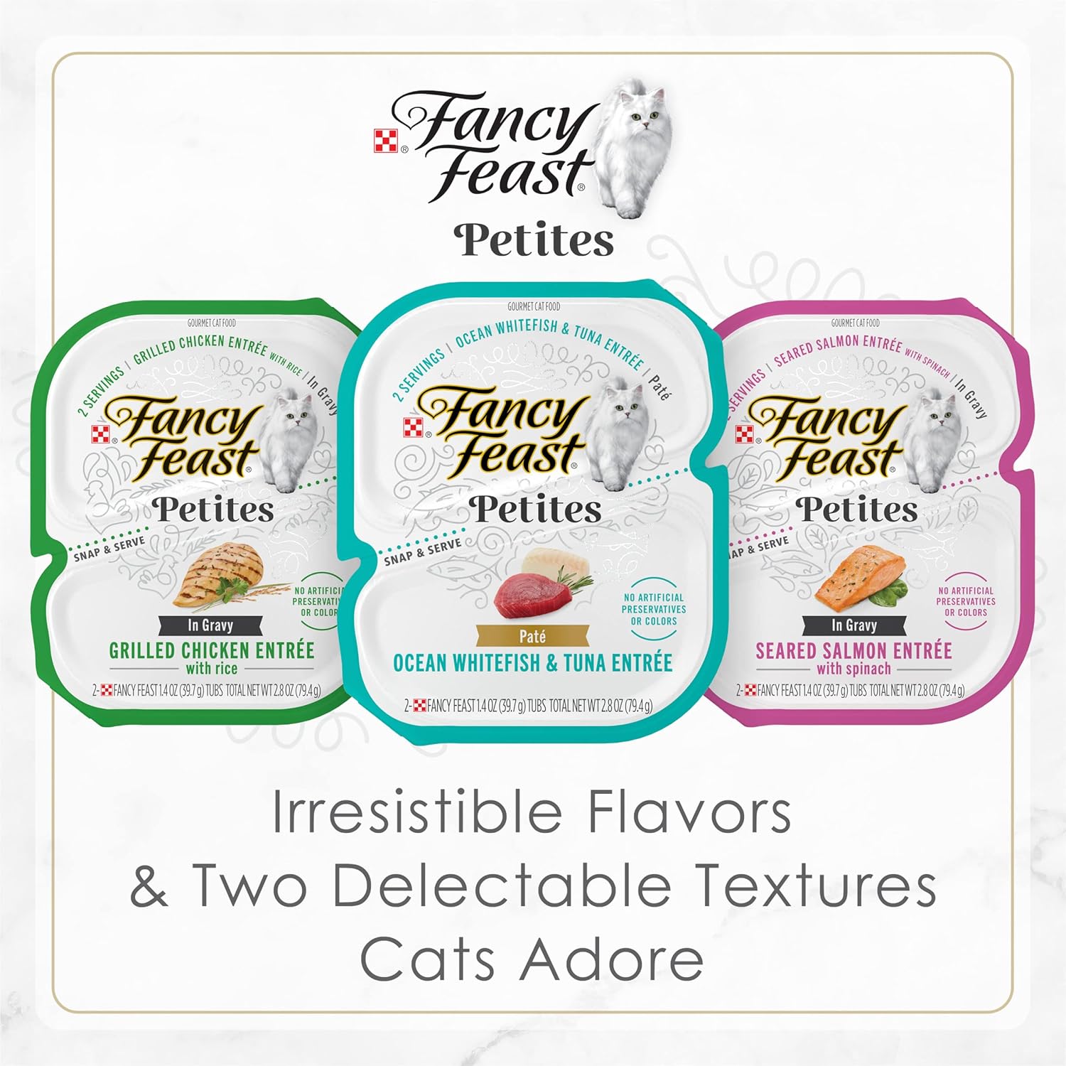 Purina Fancy Feast Gourmet Gravy Wet Cat Food, Petites Turkey & Sweet Potato Entree - (Pack of 12) 2.8 oz. Tubs