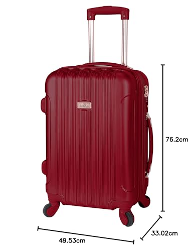 kensie Women's Alma Hardside Spinner Luggage, Expandable, Japanese Carmine Red, Carry-On 20-Inch