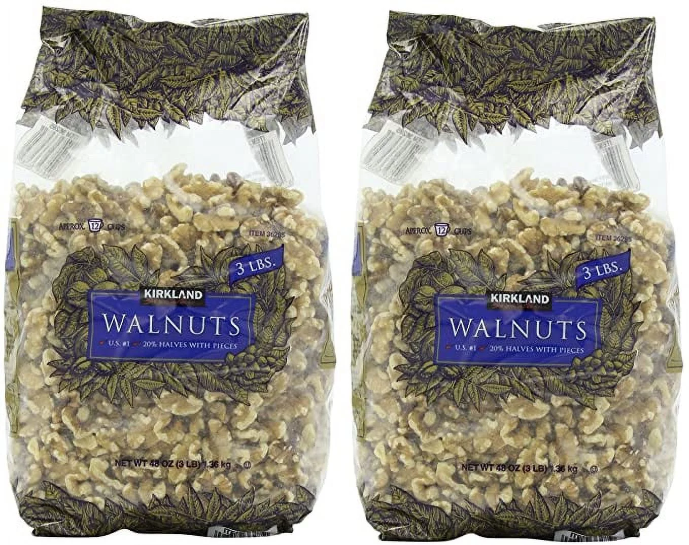 Kosher Walnut Halves, 3 lbs 2 Pack