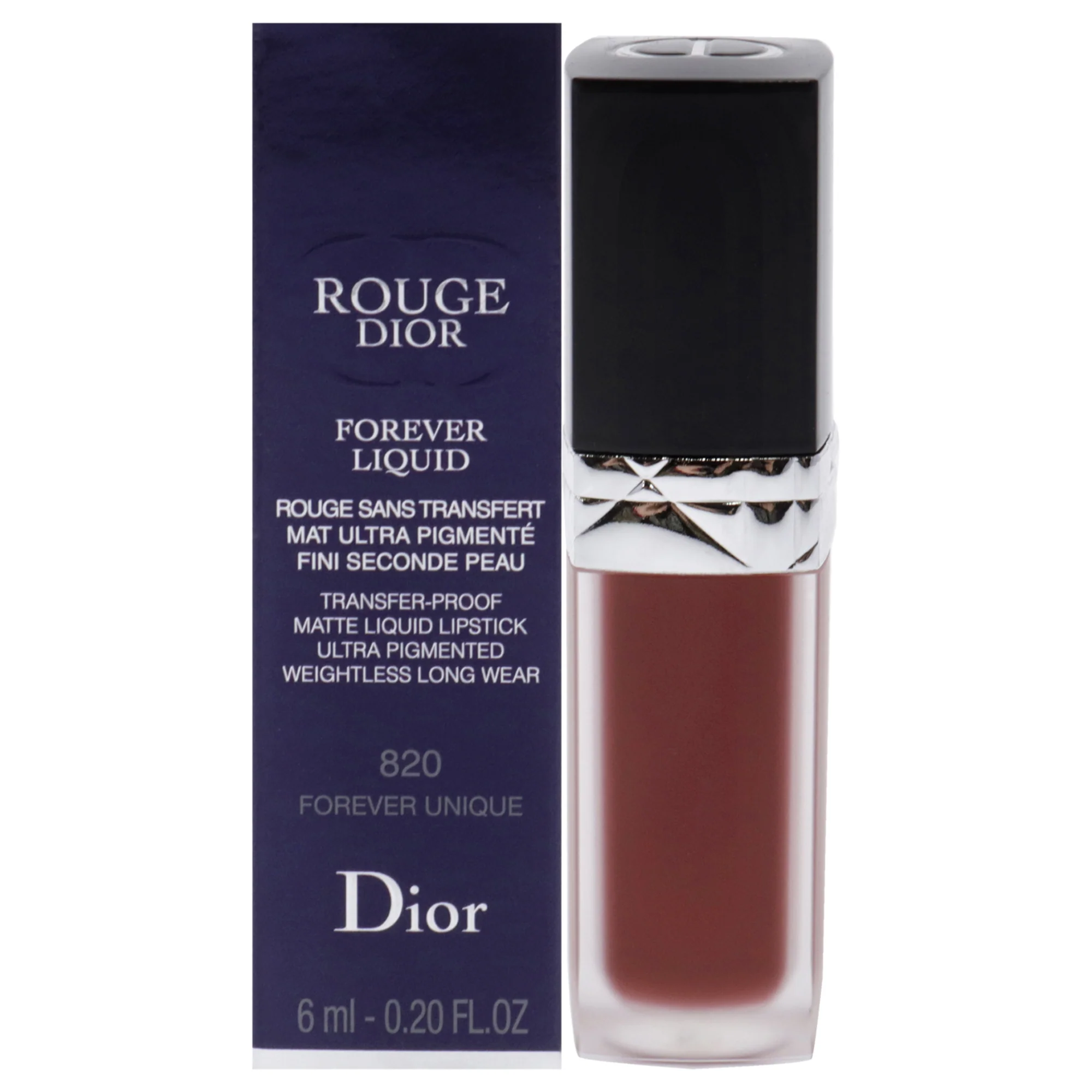 Rouge Dior Forever Liquid Matte Lipstick - 820 Forever Unique by Christian Dior for Women - 0.2 oz Lipstick