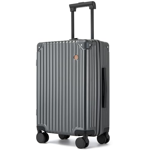 20 Inch Carry On Luggage - Airline Approved 22x14x9 Hard Shell Carry On Suitcase with 360° Spinner Wheels, TSA Lock & Lightweight Hardside Carry-on Luggage for Travel (Grey, 20 Inch)