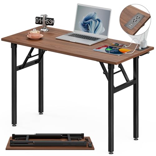 TEMI Folding Desk with USB & Socket 31.5