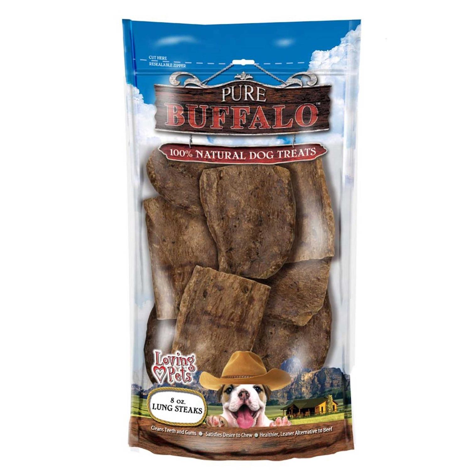 Loving Pets Pure Buffalo Lung Steaks Dog Treat - Pet Supplies online store
