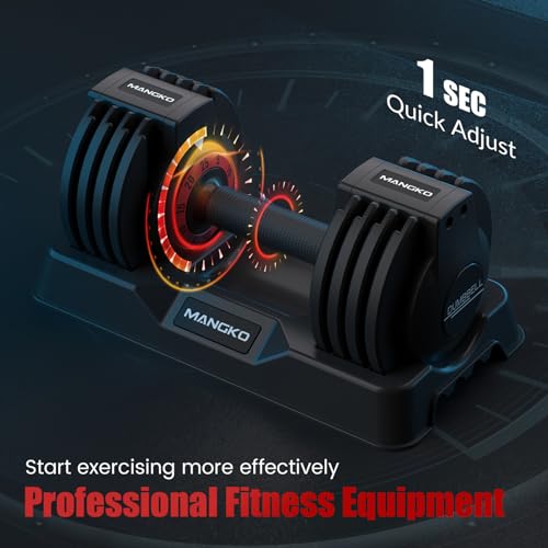 Adjustable Dumbbell 25/55LB Single Dumbbell 5 Weight Options Dumbbell Anti-Slip Metal Handle, Ideal Home Exercise Equipment