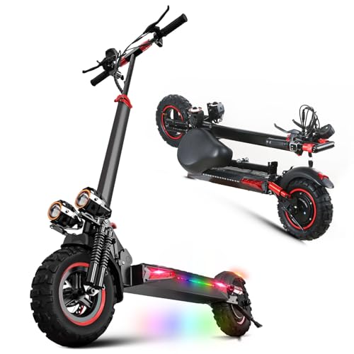 Offroad Electric Scooter with Seat,1200W eScooter for Adults,32 Miles Long Range & 34 Mph Fast Electric Scooters,11
