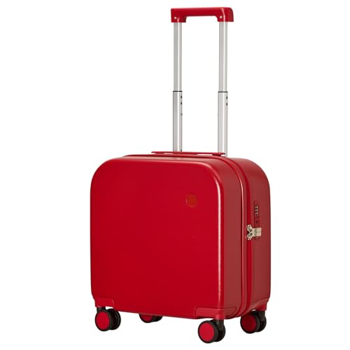 mixi Upgrade Carry on Luggage 14 Inch Underseat Personal Item Suitcases with Spinner Wheels, Hardside Rolling Suitcase PC with TSA Lock Lightweight Travel Case, Fine Grid Black