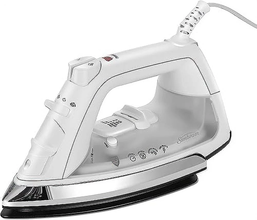 Sunbeam GCSBC Classic 1200 Watt Mid-size Anti-Drip Non-Stick Soleplate Iron Steam/Vertical Shot feature 8' 360-degree Swivel Cord GCSBCL-317-000 Auto Shut Off