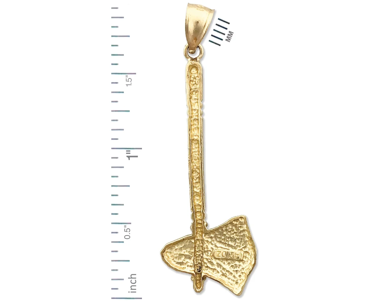 14K Gold Tomahawk Pendant