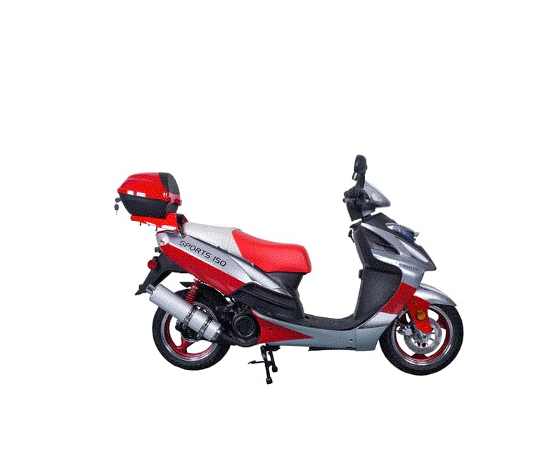 HHH 150cc Scooter Moped Street Gas Scooter 150cc Fully Automatic Scooter Adult Bike Lancer150 Vienna150 Gas Scooter with 13 inches Aluminum Wheels (Black)