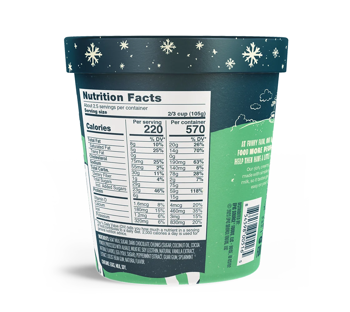 Funny Farm 14 oz. Mint Chocolate Chip Ice Cream (8 pack)