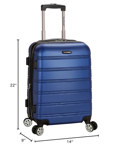 Rockland Vara Softside 3-Piece Upright Luggage Set, Expandable,Black dot, (20/22/28)