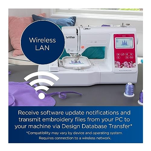 Brother Elite PE545 3.7-Inch LCD Touch Display Computerized Embroidery Machine with Sewing Bundle (3 Items)