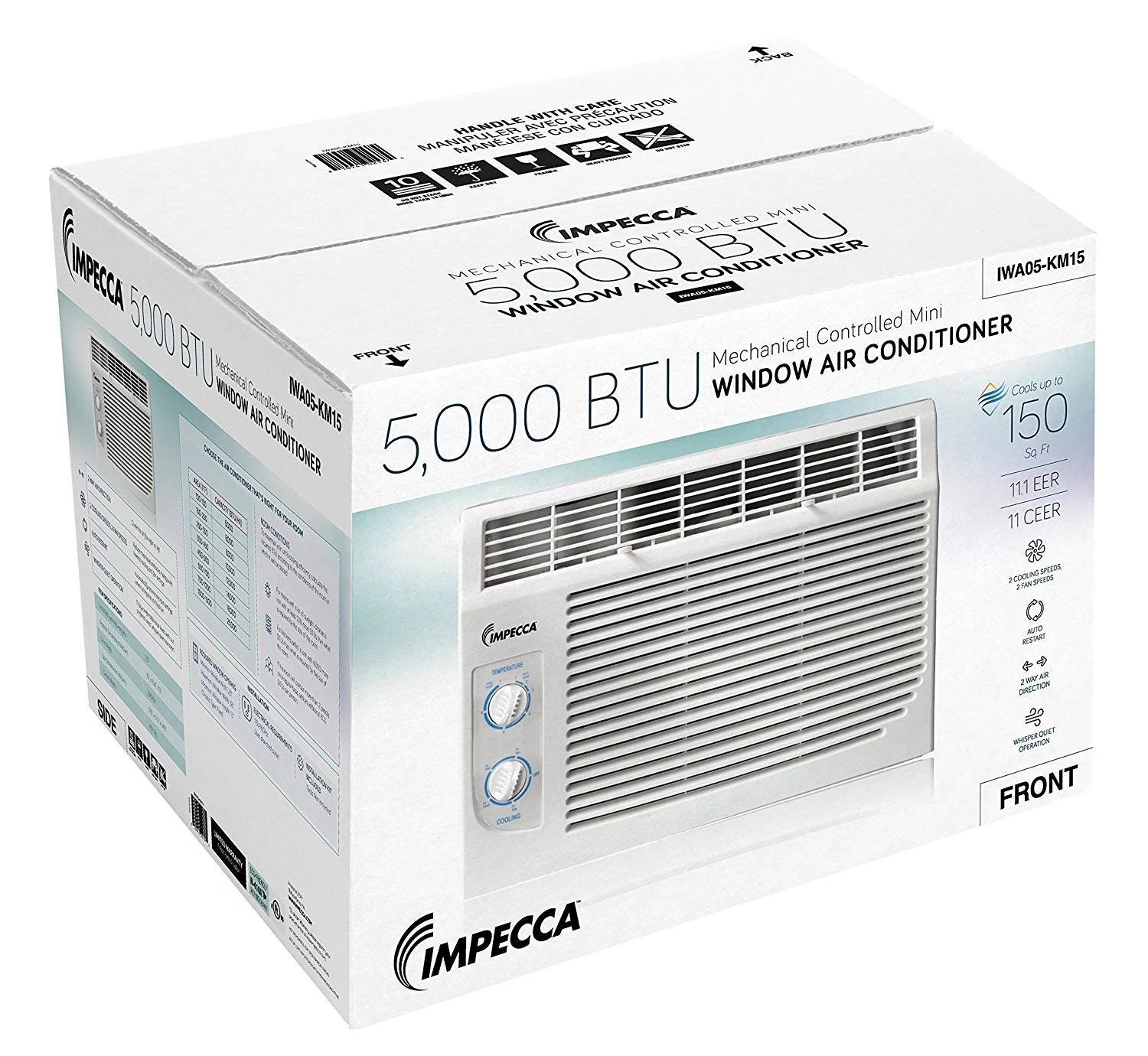 Impecca 5,000 BTU Mini Window Air Conditioner
