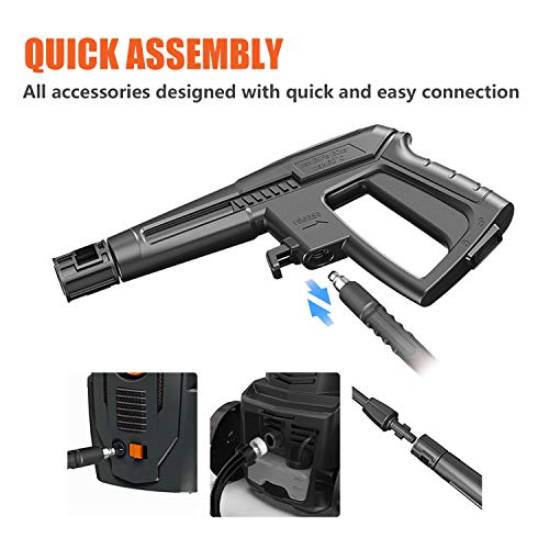 LawnMaster LT506-2000A Electric Pressure Washer 13 Amp 1.4 GPM 2300 Max PSI with Foam Bottle CSA Certified