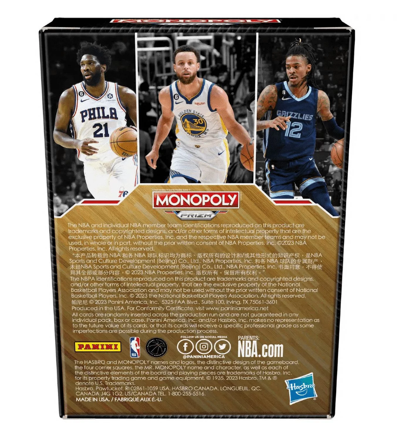 Monopoly Prizm: 2022-23 NBA Cards Booster Box for Monopoly Game