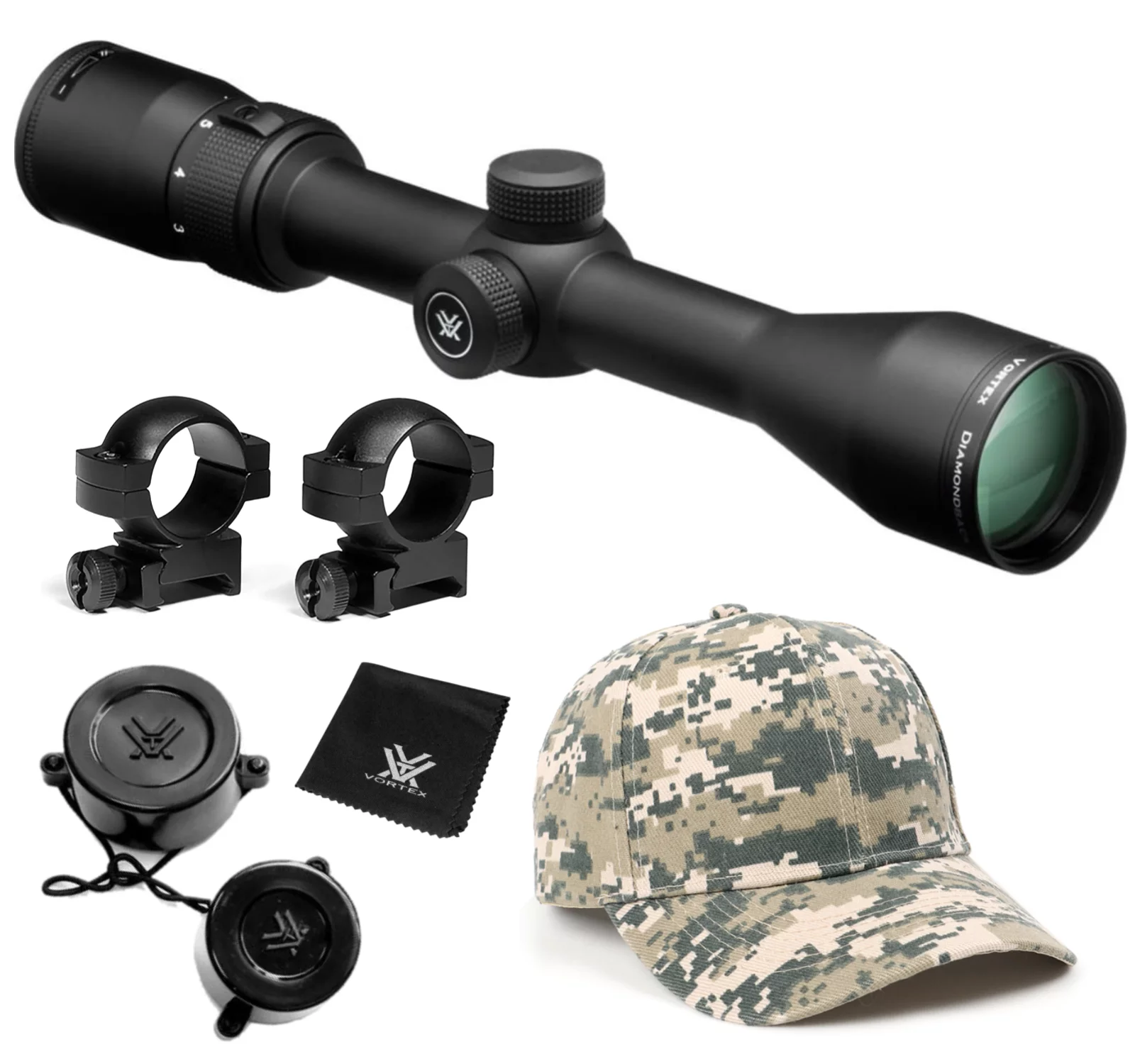 Vortex Optics Diamondback 3-9x 40 SFP Dead-Hold BDC MOA Riflescope with CD Hat and Med Rings 0.87 in