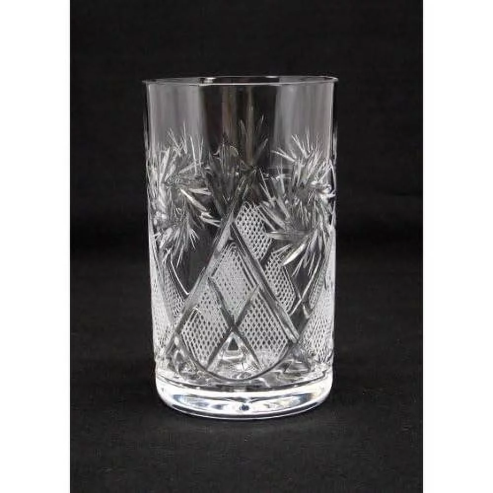 SET Of 2 Russian Cut Crystal Drinking Glasses 250 Ml / 8.5 Oz. For Hot Or Cold Liquids Fits Glass Holder 