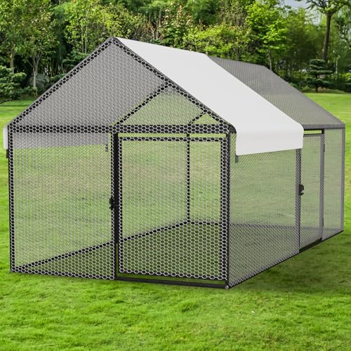 Metal Chicken Coop with Waterproof Cover, 79