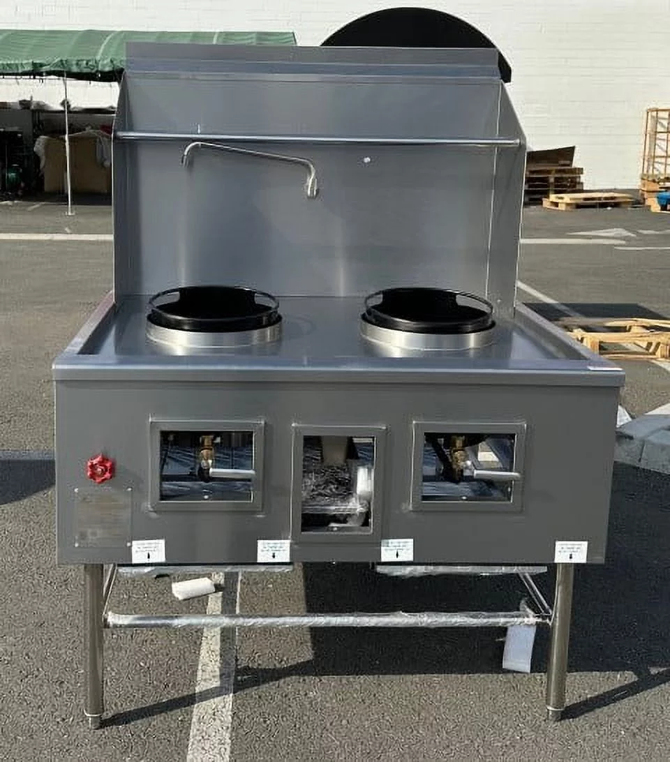 Commercial 2 Ring Chinese Wok Range - Natural Gas lp propane Chamber Jet Ring Burner NSF Approved