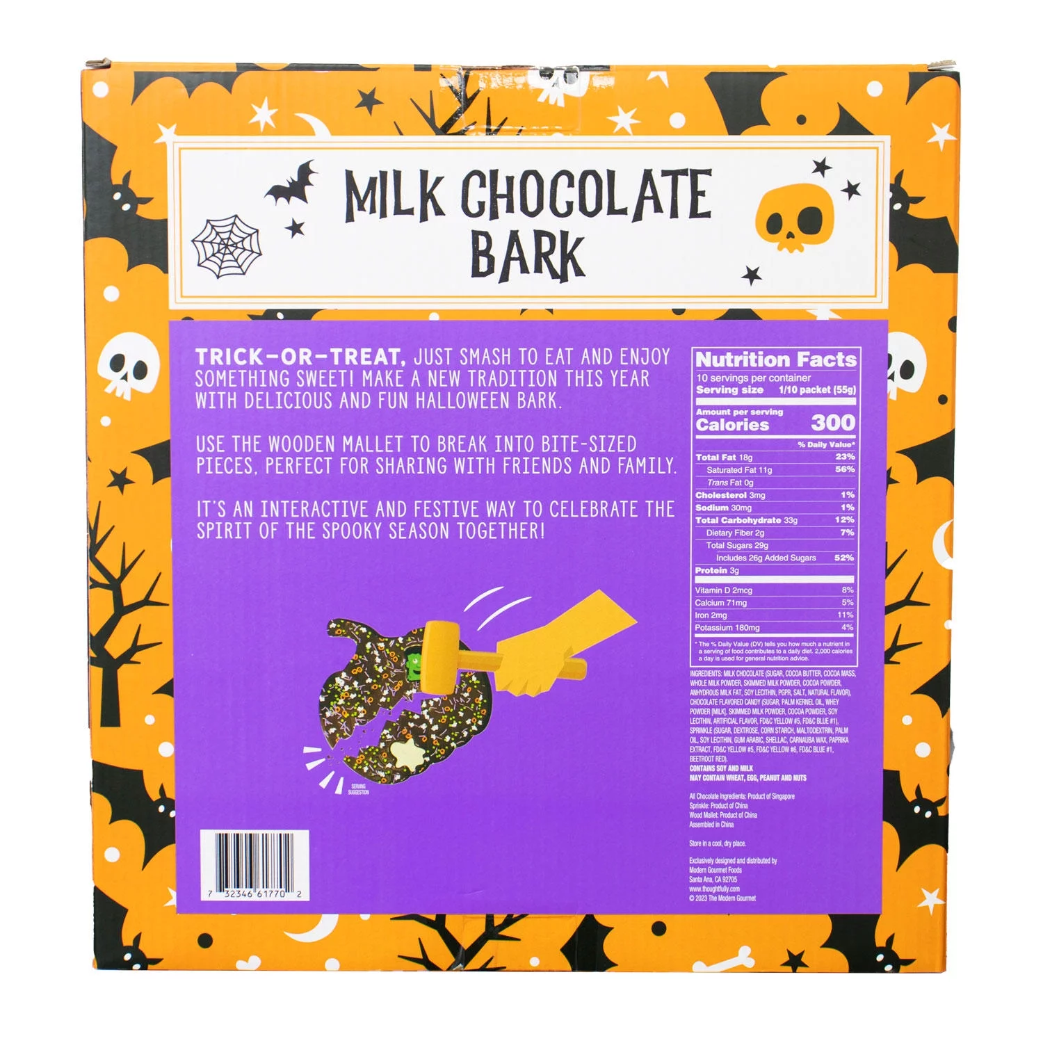 Halloween Milk Chocolate Bark with Mallet, 19.4 oz