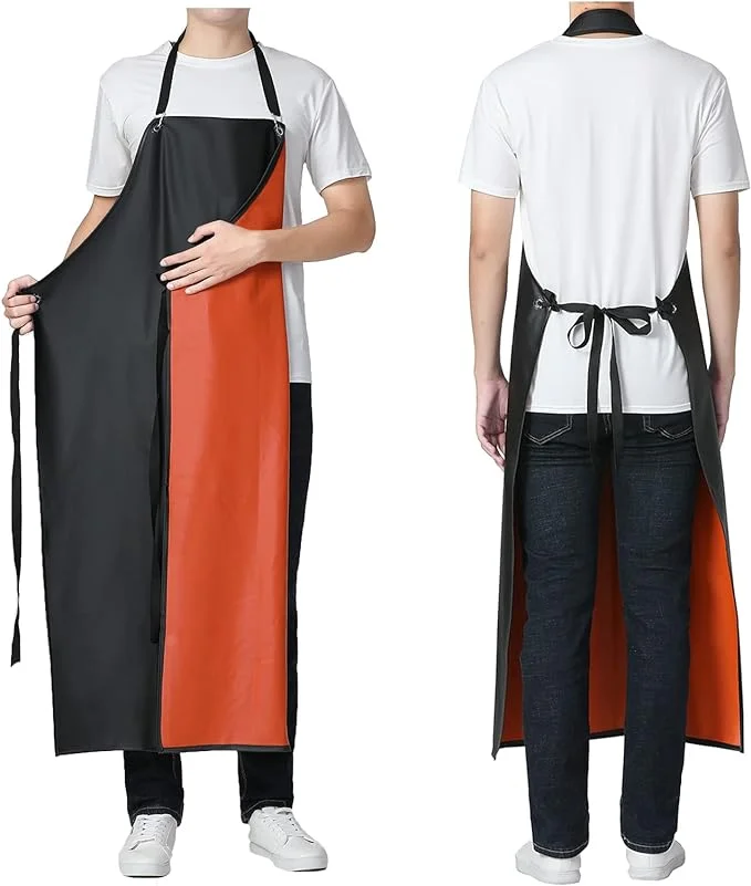 Jaspfct Waterproof Vinyl Apron-Dishwashing/Lab Apron Water proof -Best for DishWasher, Cleaning, Meat Butcher,Dog Grooming