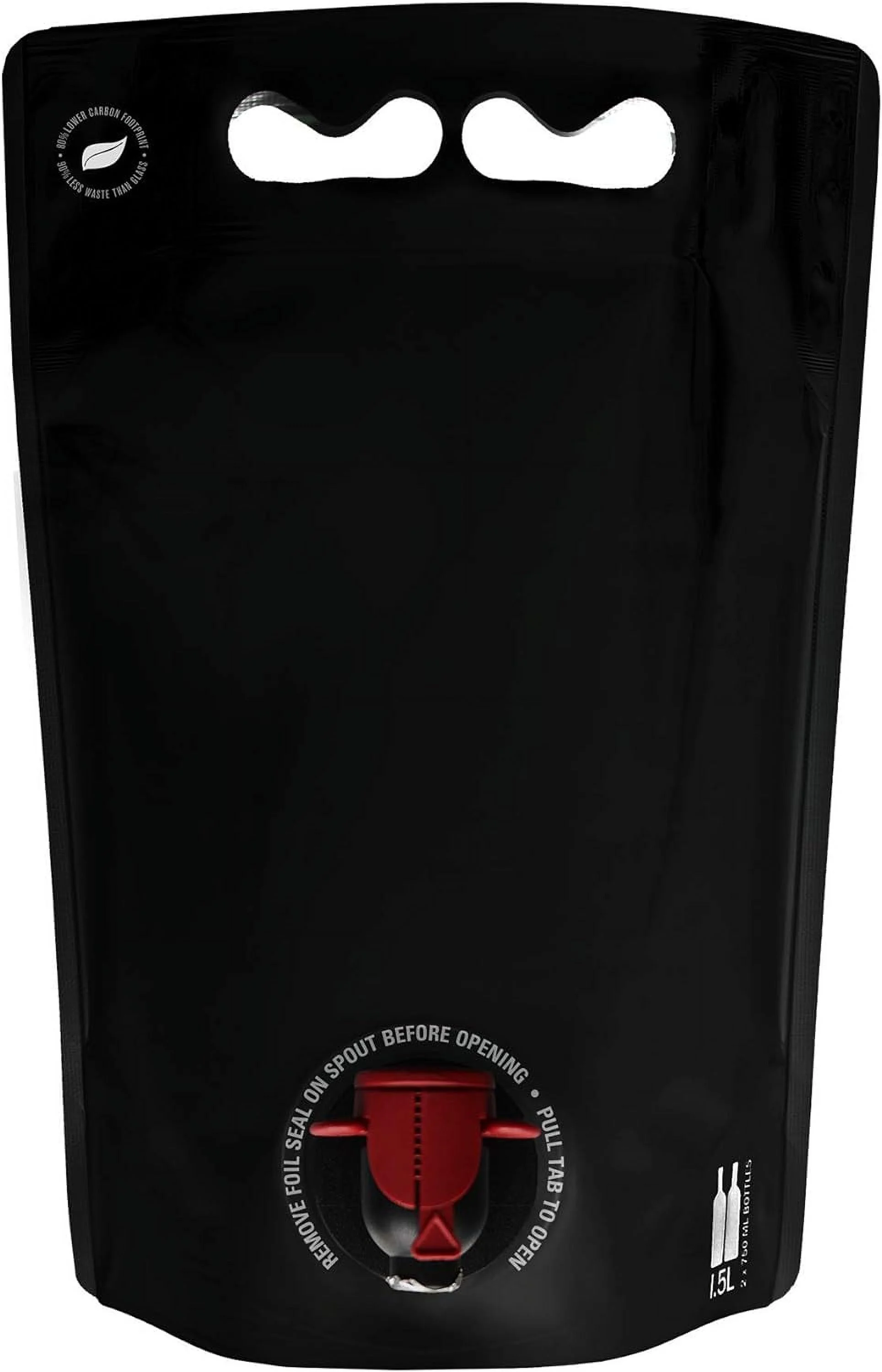 Black Wine Pouches (6 Pack) [Eco-Friendly Wine Bottle Alternative] - Easily Bottle, Dispense & Store Your Wines - Perfect For Home Winemakers And Small Wineries To Sell In Your Tasting Room!