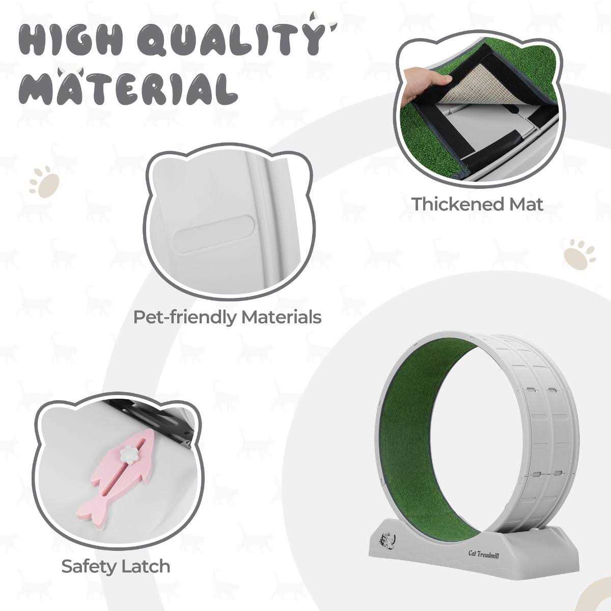 Coziwow31.5L Cat Exercise Wheel Indoor Cat Treadmill with Locking Mechanism - Pet Supplies online store