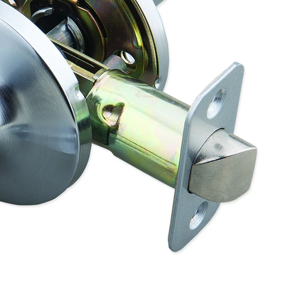 EZ-FLO 57847 Reversible Passage Door Straight Lever Lockset, Satin Chrome