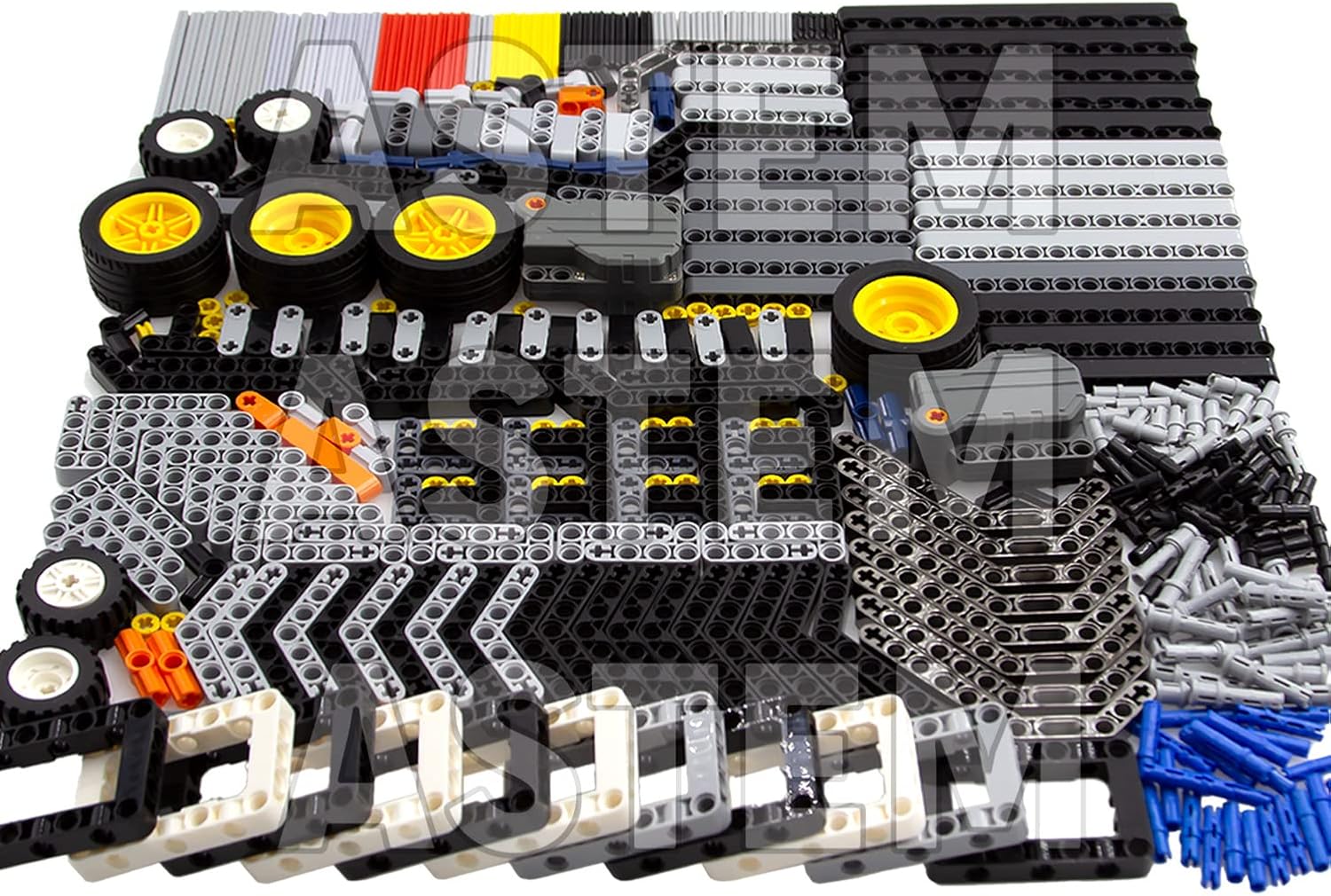 Technic Parts Group EV3 Replacement Building Block Parts Regular-Sized Mechanical Parts Include Brick,Bush,Technic Pin.