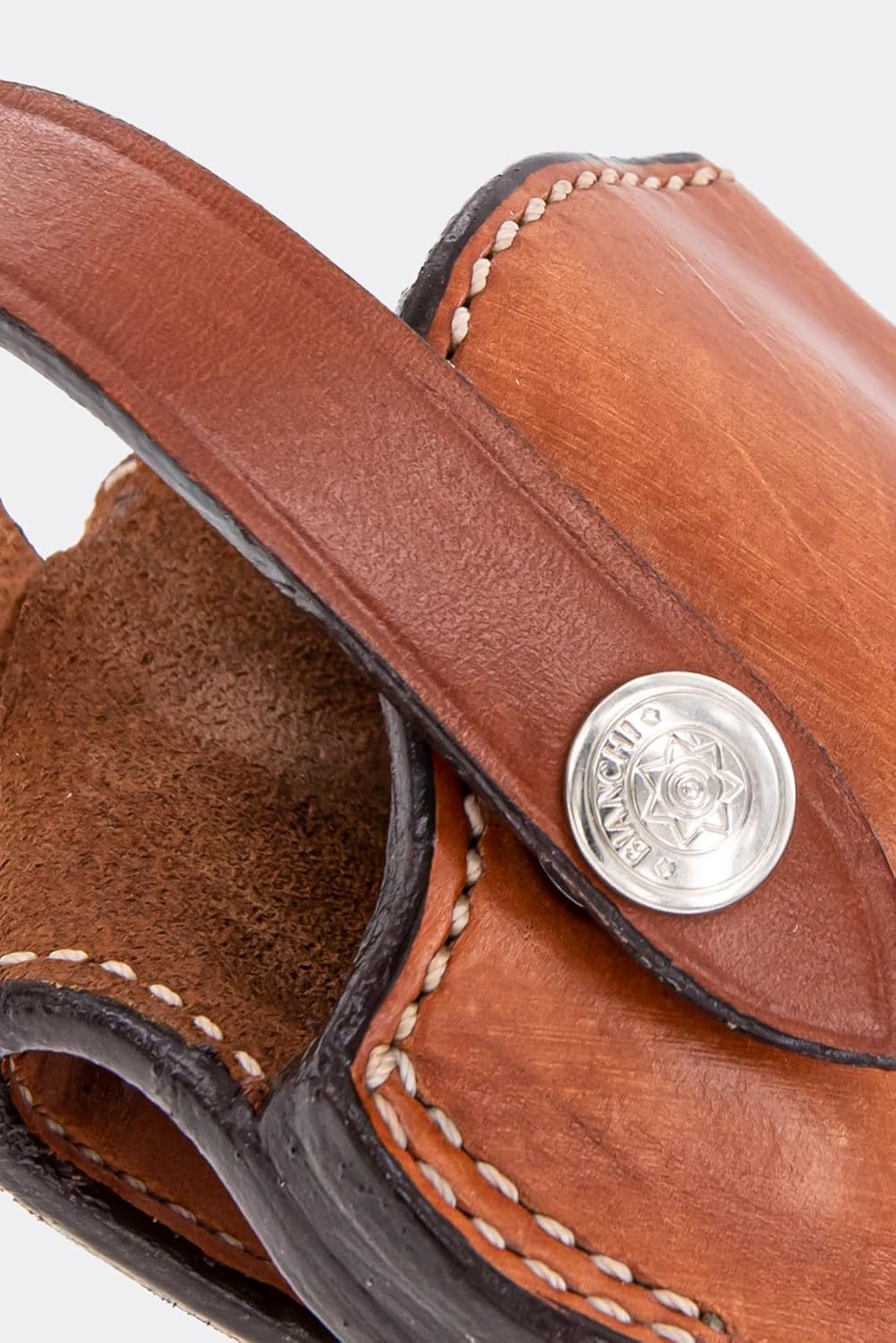 Bianchi 10056: Lawman Holster Tan Lh Lg Sngl Act 4 5/8In