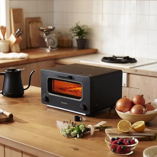 BALMUDA The Toaster | Steam Oven Toaster | 5 Cooking Modes: Sandwich Bread, Artisan Bread, Pizza & Pastry, Oven | Precise Heat Control | Steam Technology | Baking Pan | US Version | Gray