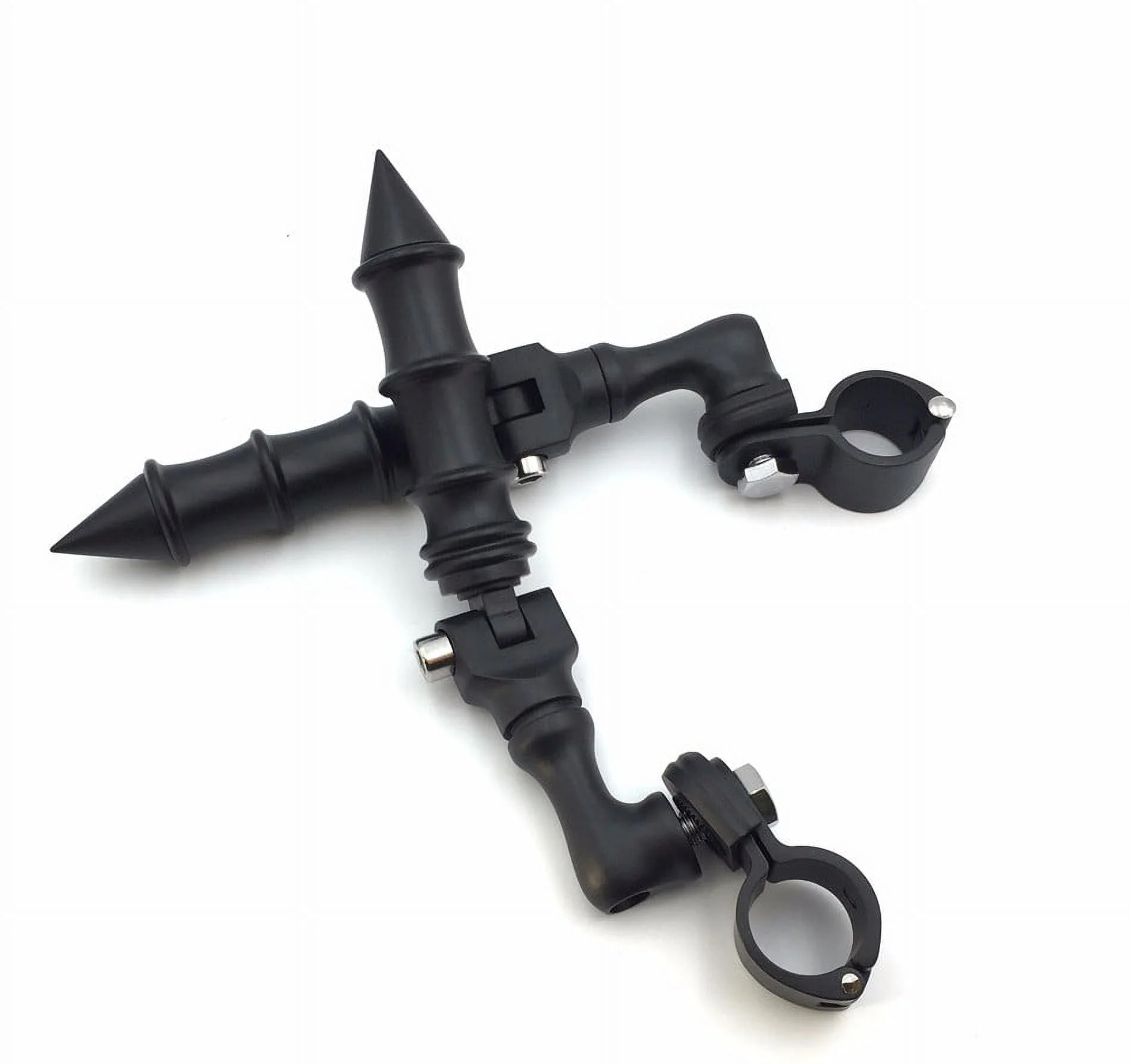 HTT-MOTOR Black Short Angled Peg Mounting Kit with Foot Peg For Bike with 1-1/2 inch (1.5