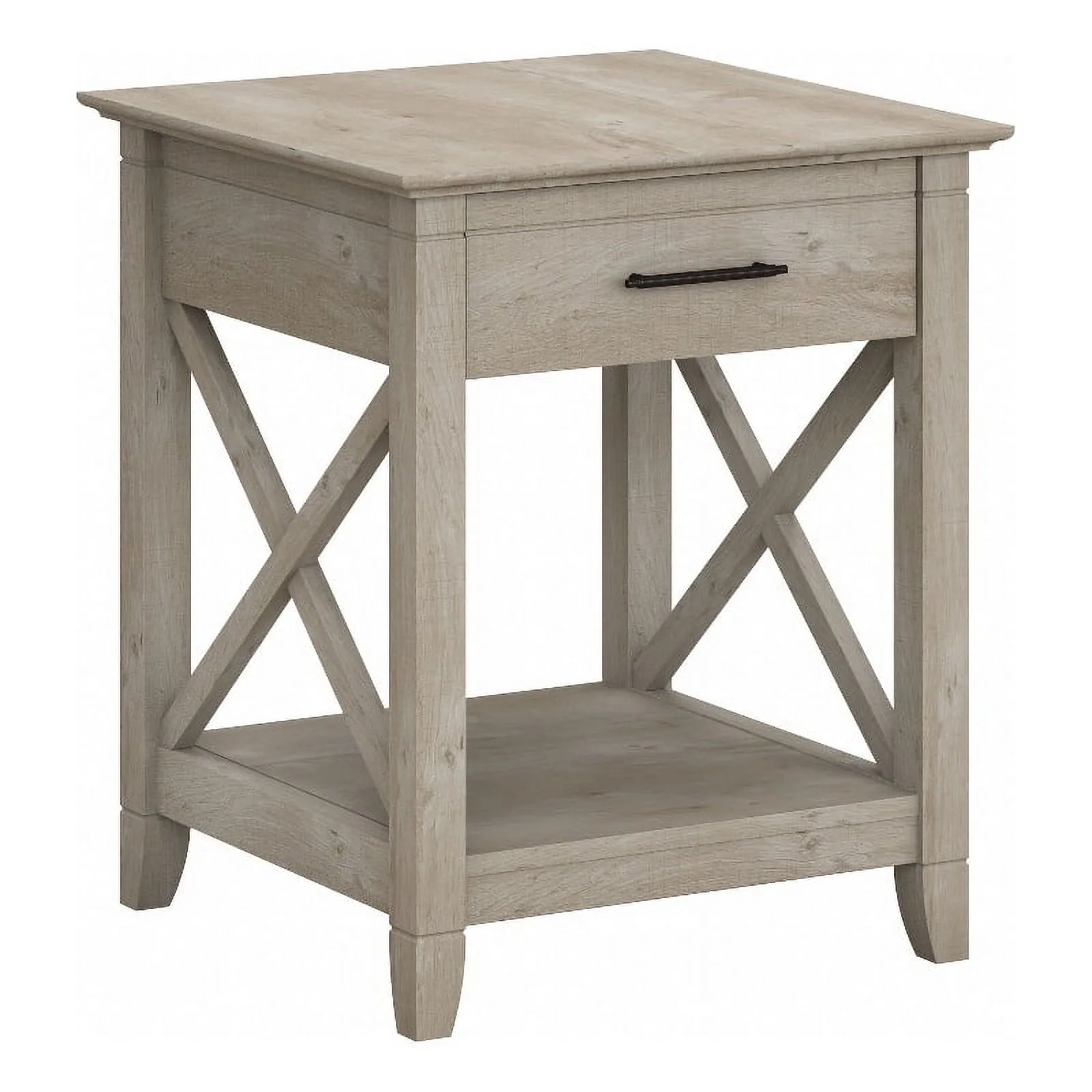 Bush Furniture Key West End Table, Washed Gray