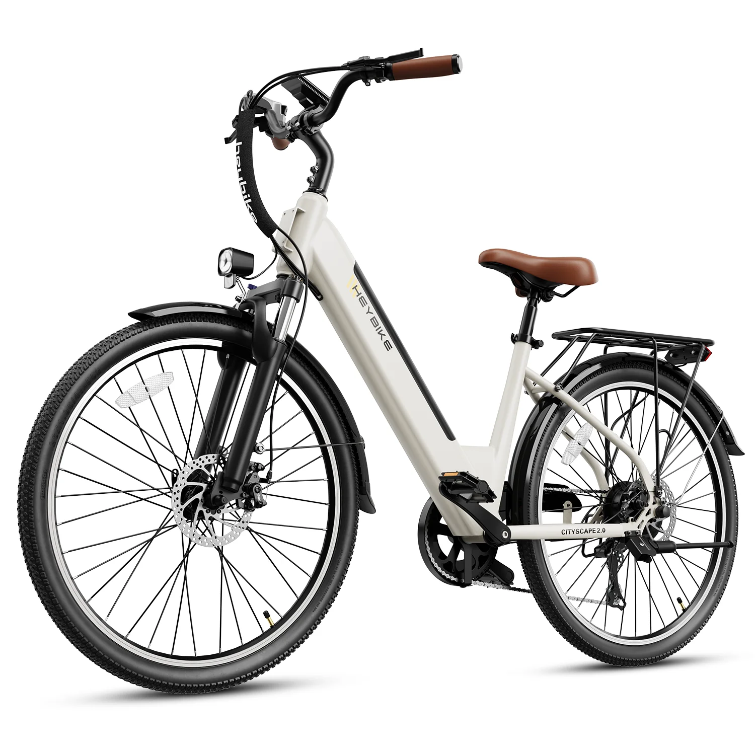 Heybike Cityscape 2.0 Electric Bike 500W Electric City Cruiser Bicycle with 36V 13Ah Removable Battery Up to 50 Miles, 26