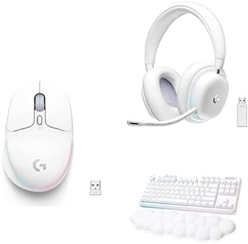 Logitech G705 Wireless Gaming Mouse, Customizable LIGHTSYNC RGB Lighting, Lightspeed Wireless, Bluetooth Connectivity, Lightweight, PC/Mac/Laptop - White Mist