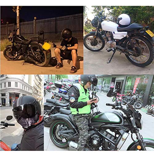 Adult Motorcycle Helmet,Retro Open Face Helmet,with Visor Men Women 3/4 Vintage Jet Half Face Motorbike Helmet DOT/ECE Approved for ATV Moped Scooter Rider Adventure Bike Riding Cruiser