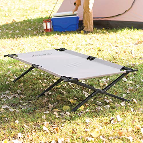 Coleman Trailhead II Large Folding Cot with Easy Setup & Takedown, Supports Adults up to 6ft 2in or 300lbs, Great for Camping, Lounging, Elevated Sleeping, Guests, & More