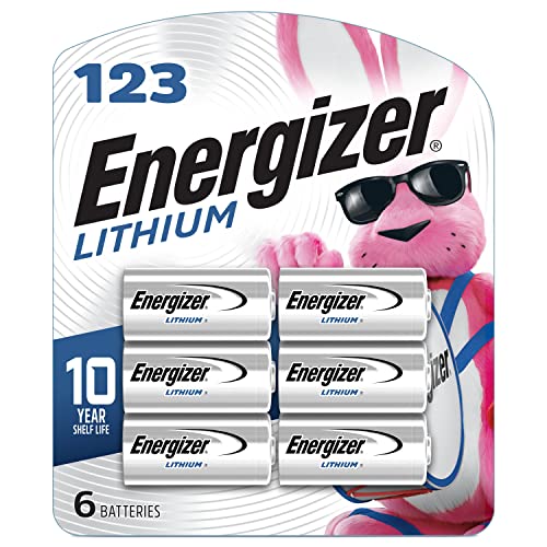 Energizer 123 Lithium Batteries, 3V CR123A Lithium Photo Batteries (12 Battery Count) - Packaging May Vary