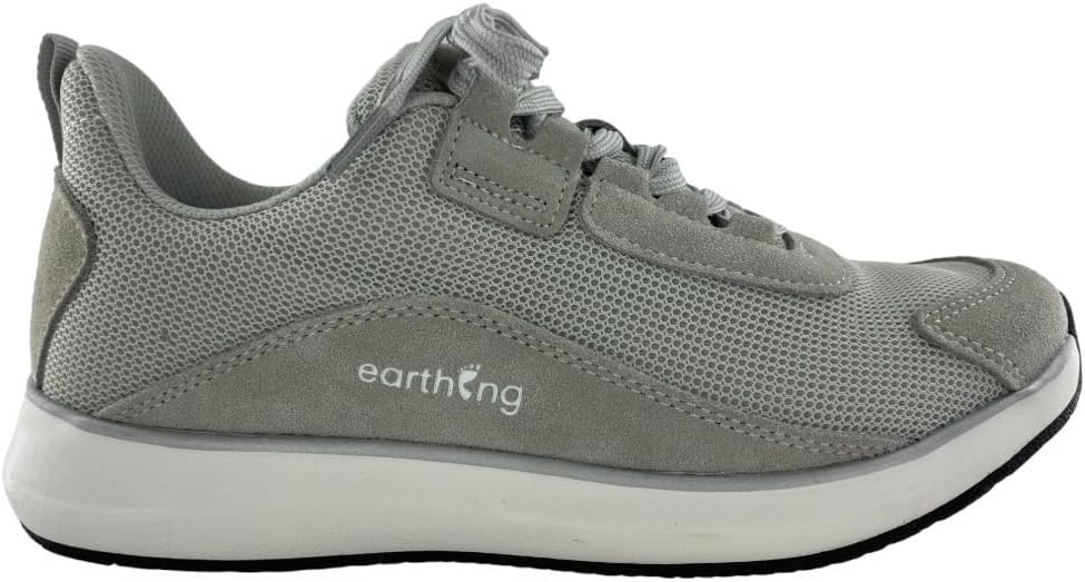 Earthing Women's Sedona Leather Grounding Trail Running Casual Shoe (Grey, US Footwear Size System, Adult, Women, Numeric, Medium, 9)
