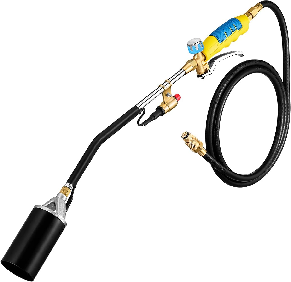 YOUDO Propane Torch Weed Burner, Heavy Duty Flame Thrower 500 BTU with CSA Certificate Extra Long 6FT Hose, Push Button Igniter, Flame Control, Ergonomic Handle for Garden Weeds, Ice Snow
