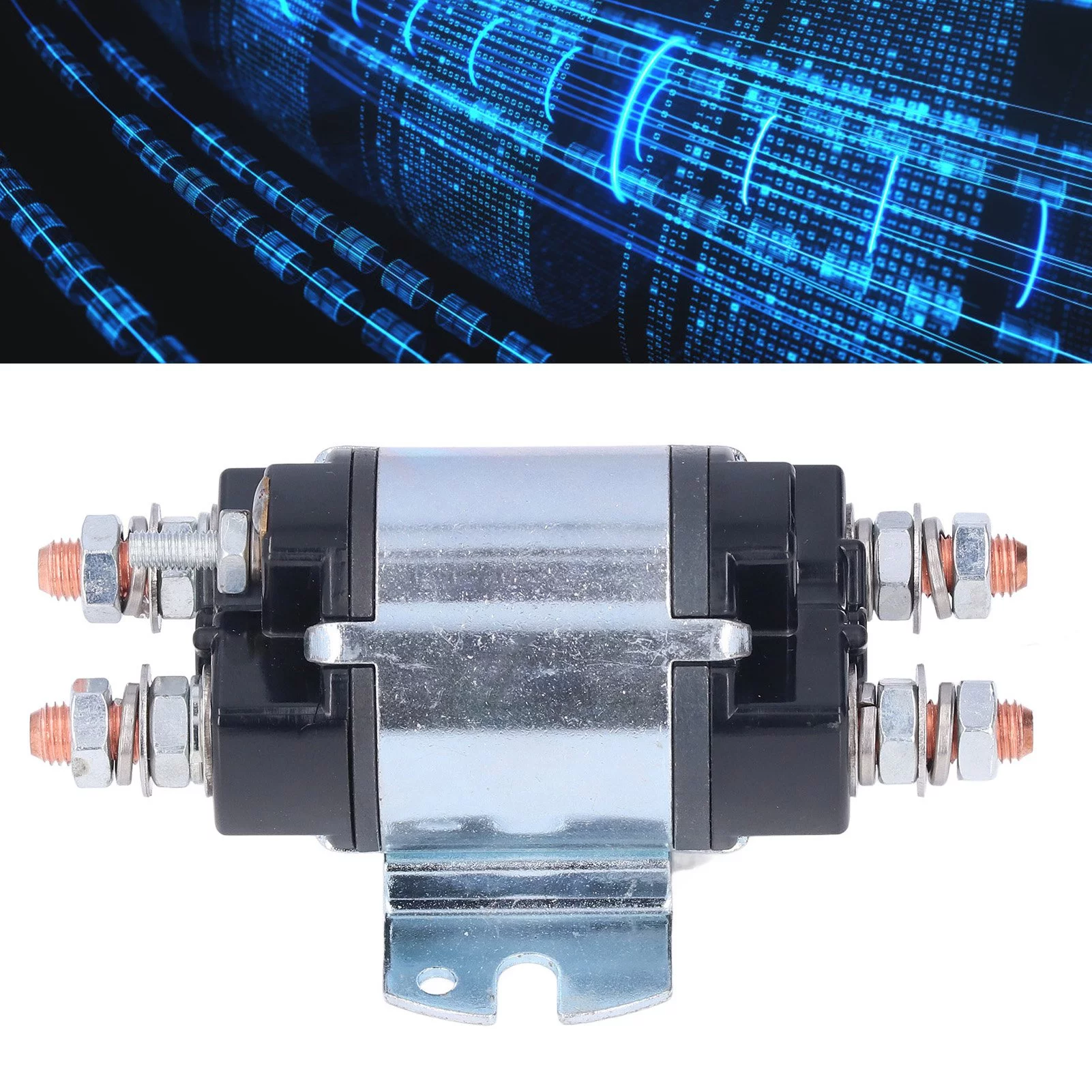 Winch Relay 2 Way 6 Pin 200A Normally Open Electronic Component Accessory for Automotive - High Efficiency and Easy to Install[DC24V]