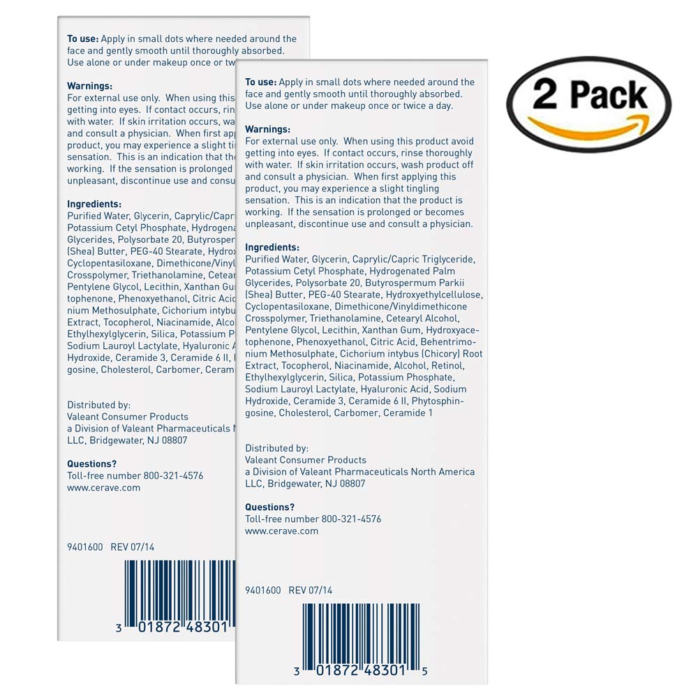 CeraVe Anti Aging Cream Serum | 2 Pack (1 Ounce Each) | Hydrating Serum for Radiant Skin | Fragrance Free