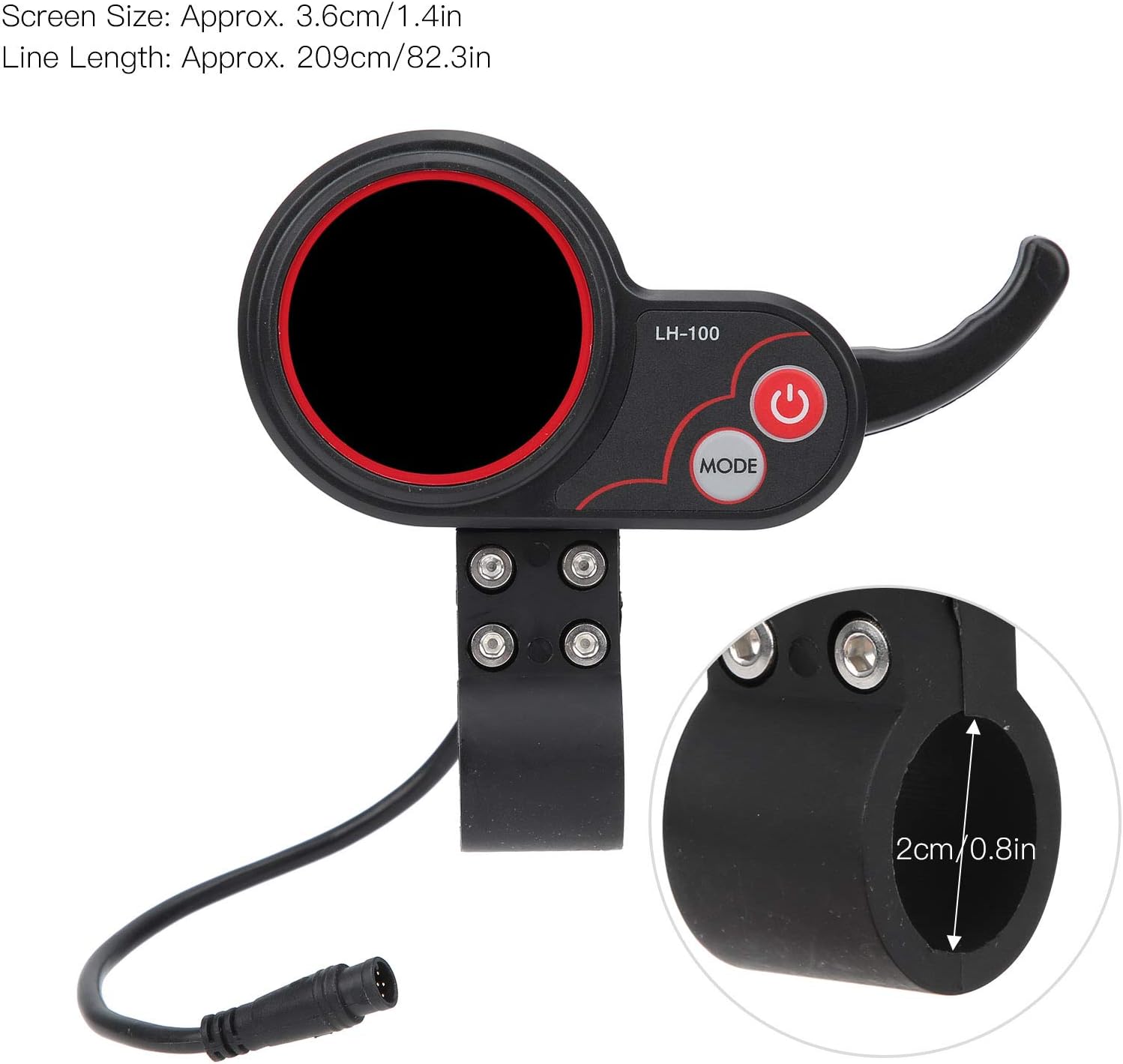 Electric Scooter Thumb Throttle Ebike Scooter 24V 36V LCD Display Throttle Trigger 2 in 1 Speedometer Manual Control Controller Panel for Electric Bike Scooters