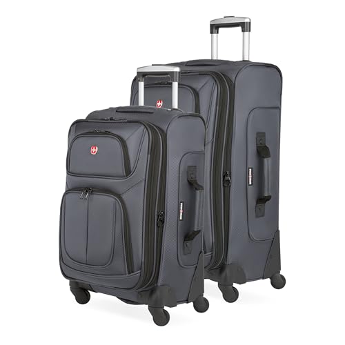 SwissGear Sion Softside Expandable Roller Luggage, Teal, 3 Piece Set (21/25/29)